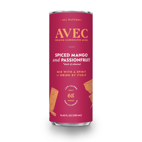 AVEC Spiced Mango and Passionfruit — Natural Sparkling Drink (4-Pack)