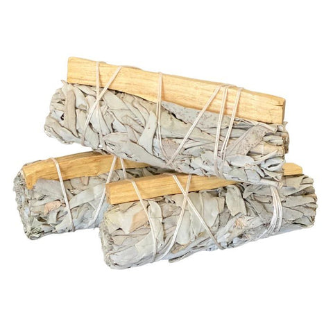 White Sage Smudge Sticks with Palo Santo - The Botanical Bar