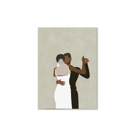 Black Love Wedding Card
