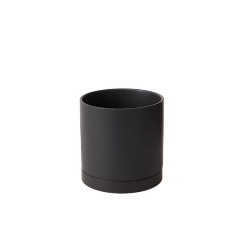 Matte Black Ceramic Planter