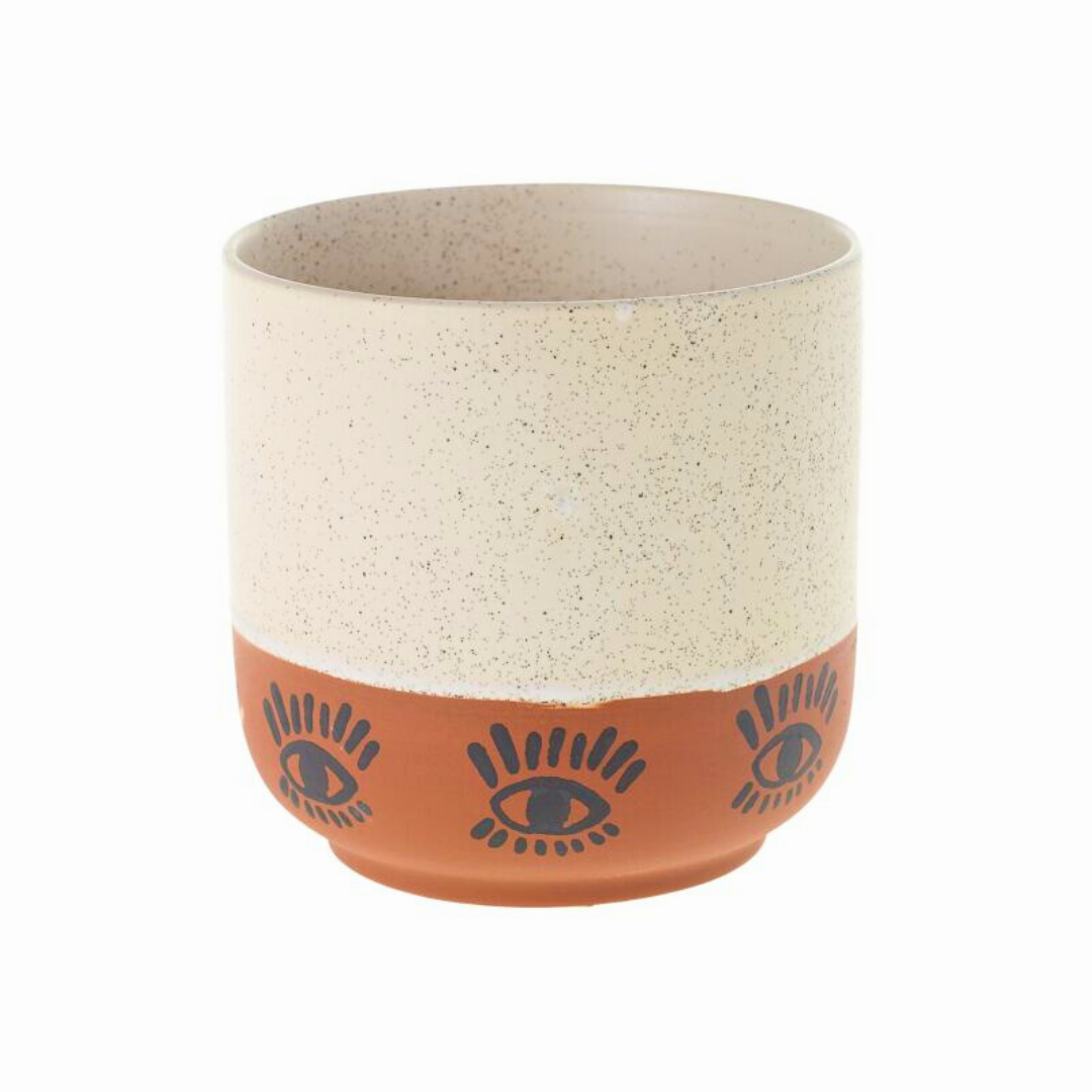 Boho Terracotta Eye Ceramic Planter