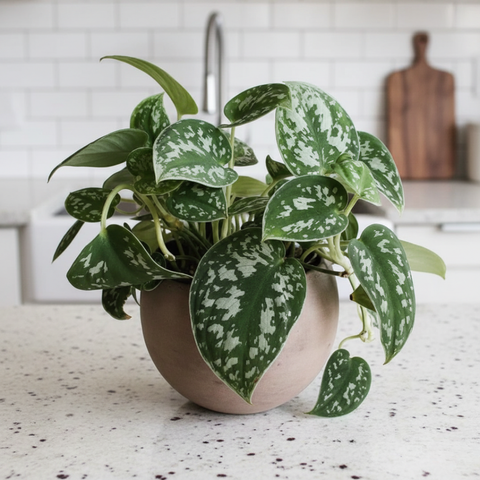 Silver Satin Pothos (Scindapsus pictus)