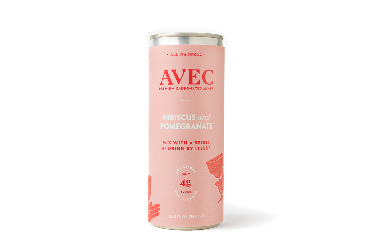 AVEC Hibiscus & Pomegranate — Natural Sparkling Drink (4-PACK)