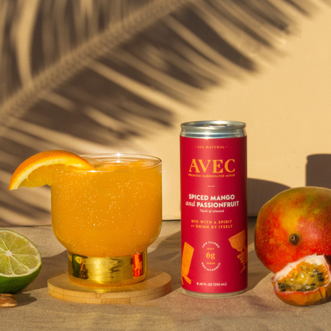 AVEC Spiced Mango and Passionfruit — Natural Sparkling Drink (4-Pack)