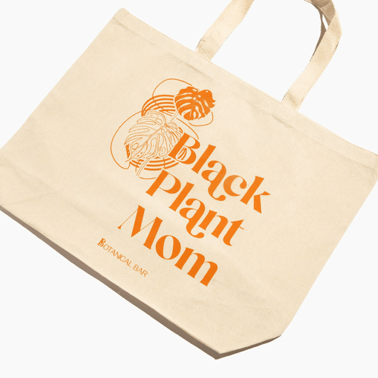 Black Plant Mom Tote Bag - The Botanical Bar