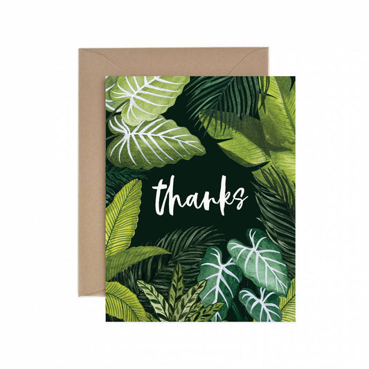Thanks Foliage Greeting Card - The Botanical Bar