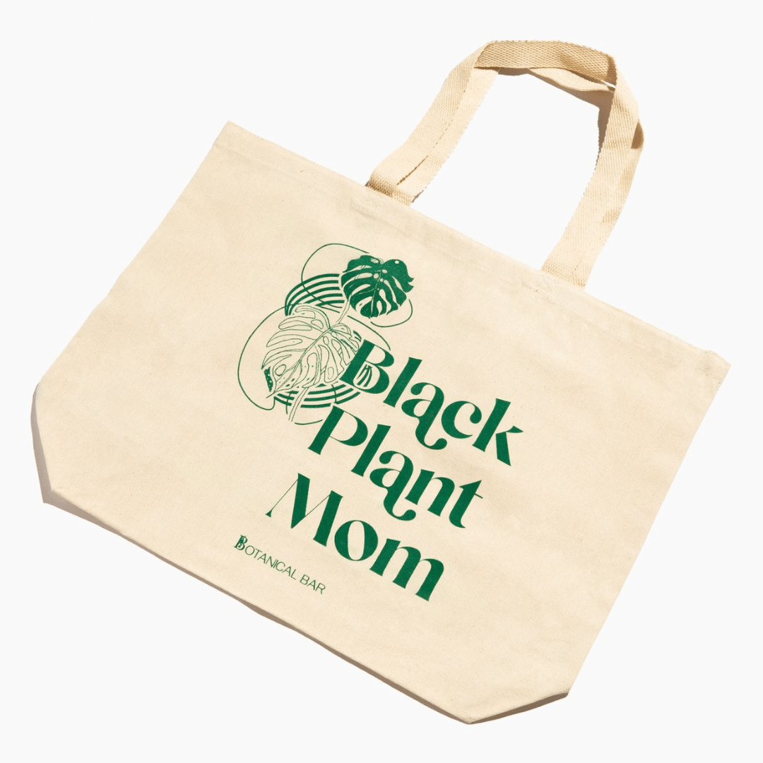 Black Plant Mom Tote Bag - The Botanical Bar