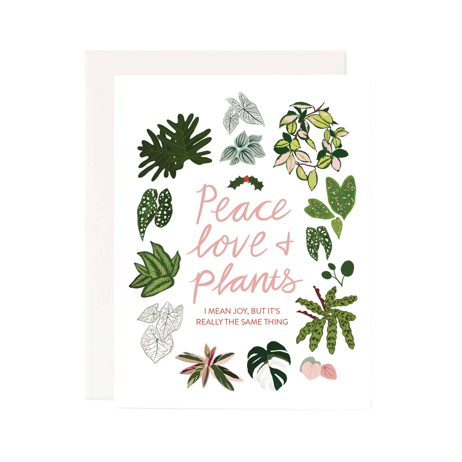 Peace Love and Plants Greeting Card - The Botanical Bar