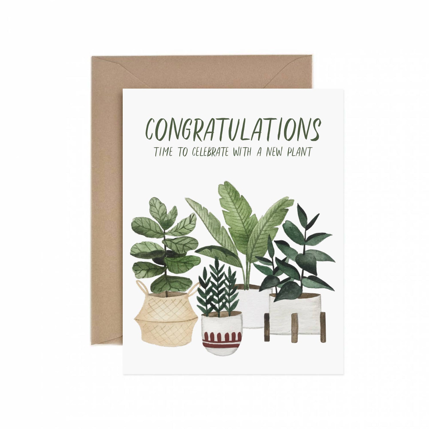 Congratulations New Plant Greeting Card - The Botanical Bar