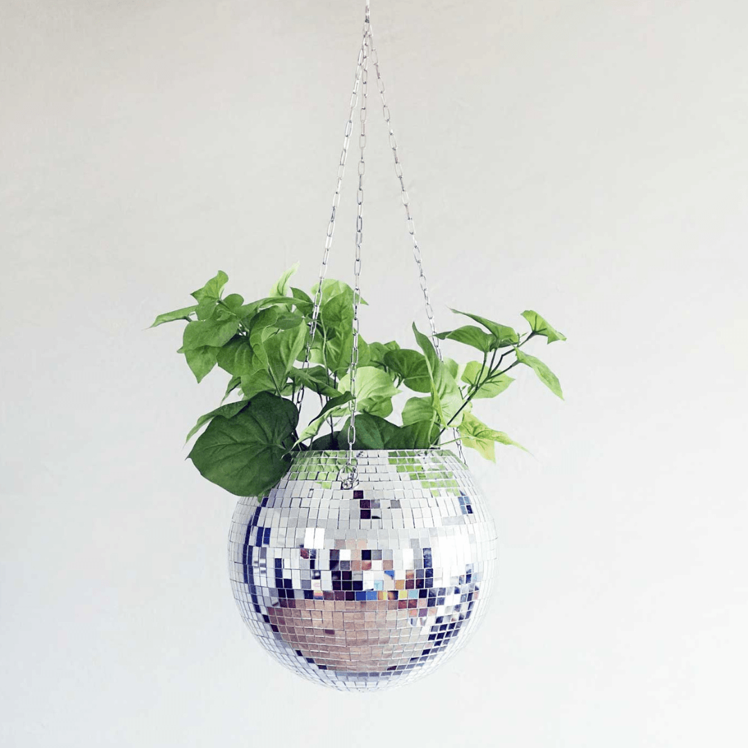 Disco Ball Hanging Planter