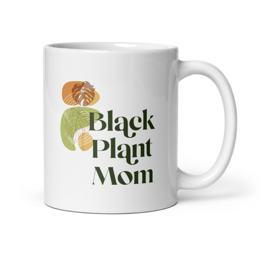 Black Plant Mom Coffee Mug