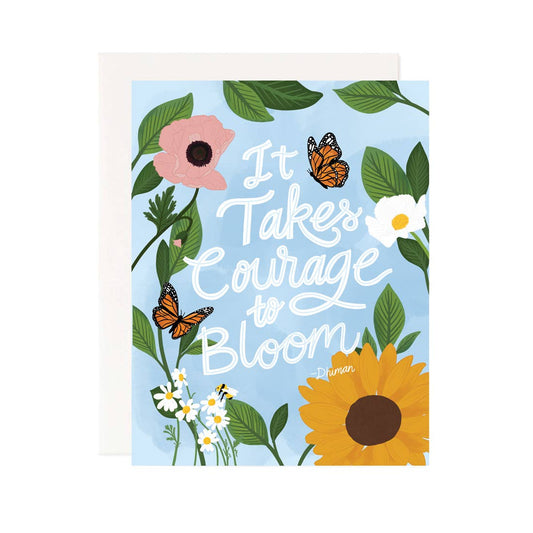 Courage to Bloom Greeting Card - The Botanical Bar