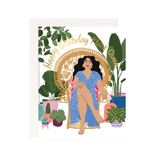 Happy Birthday Plant Queen Greeting Card - The Botanical Bar